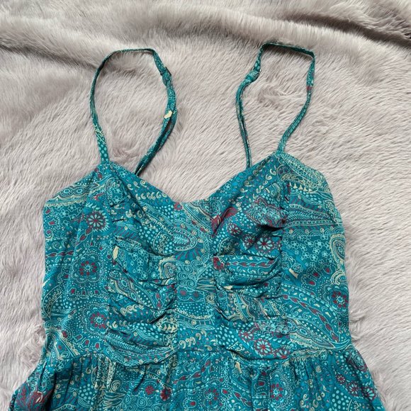 Green/Teal Paisley Roxy sundress - Picture 2 of 5